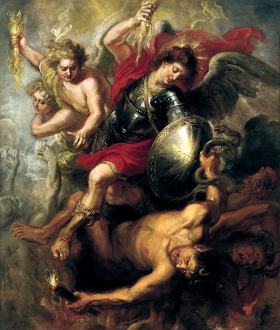 São Miguel expulsando Lúcifer e os Anjos Rebeldes, 1622 de Peter Paul Rubens